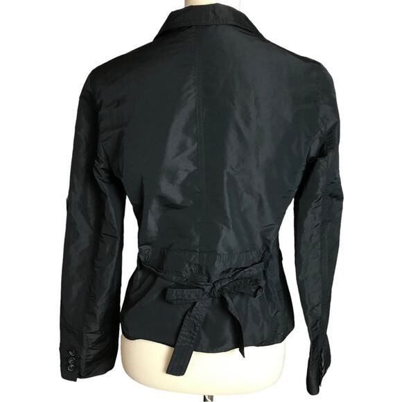 Weekend Max Mara Black Lightweight Casual Button Front Windbreaker Coat Jacket 6 - Picture 8 of 13